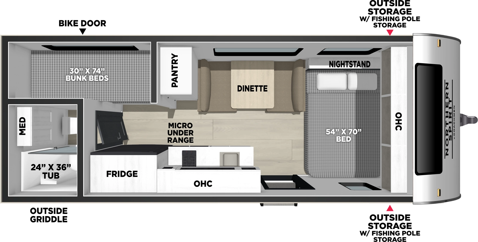 Northern Spirit Bijou 17BHB Floorplan